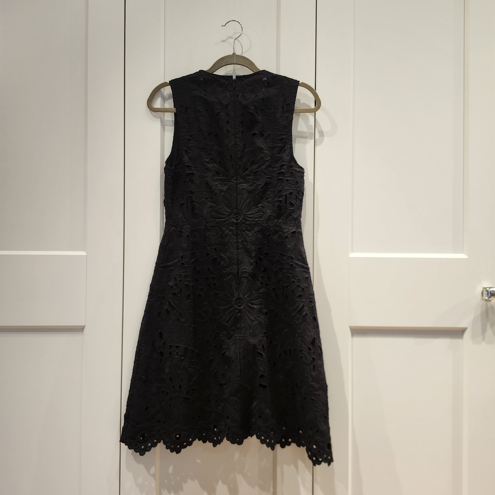 Theory Black Eyelet Midi Dress - Picture 7 of 8